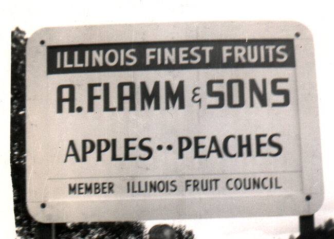 Old Flamm farm sign from the 1950's